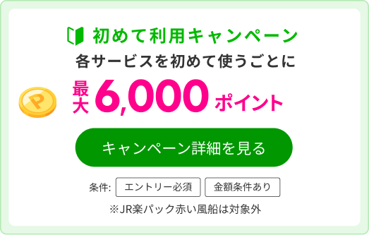 楽天トラベルサービス初めて利用キャンペーン